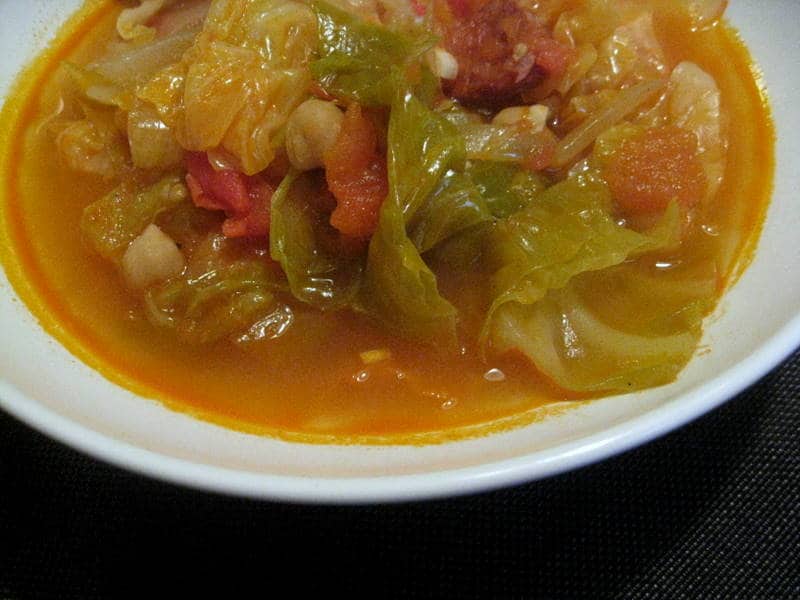  Reclaiming My Chorizo: Tomato, Cabbage and Chorizo Soup