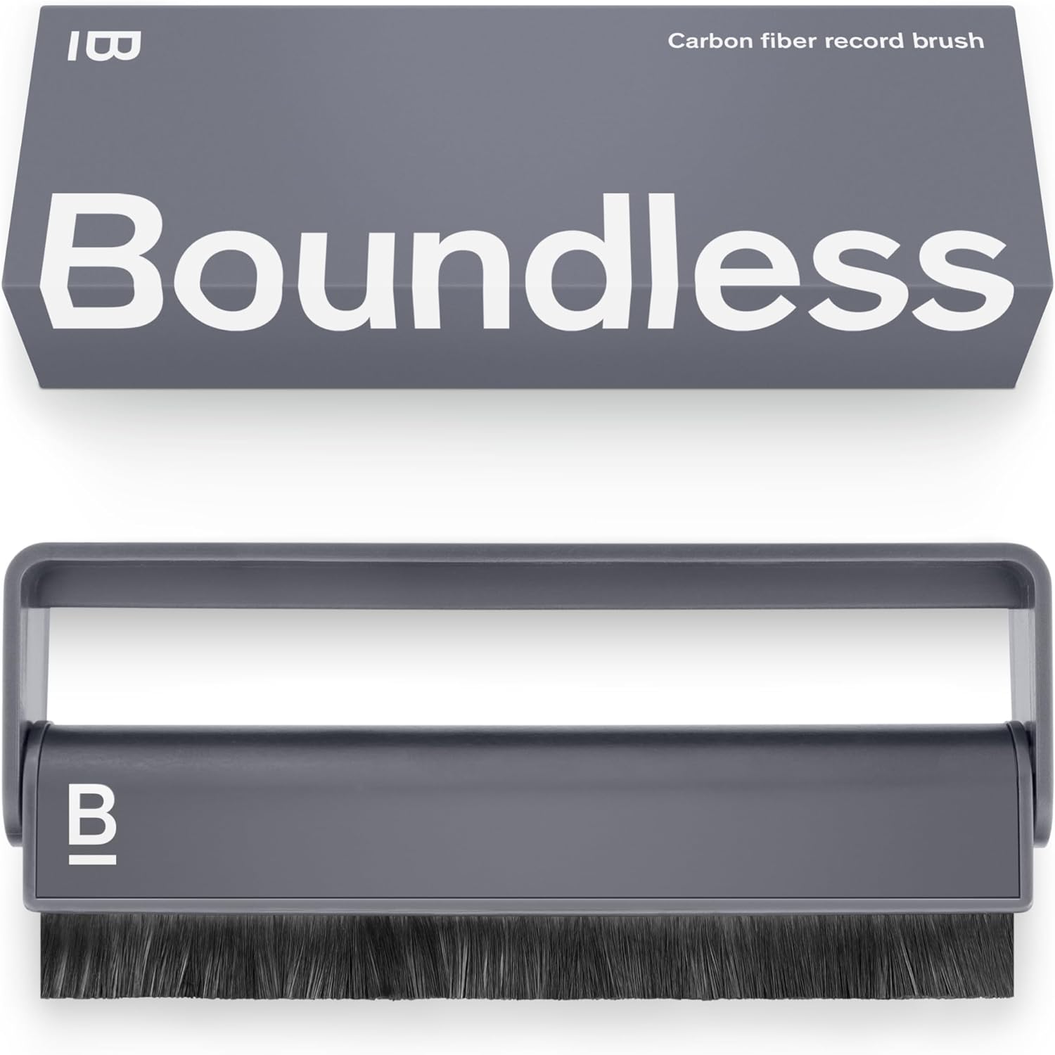 An image of a Boundless anti-static record brush for a post about the best accessories for a record player