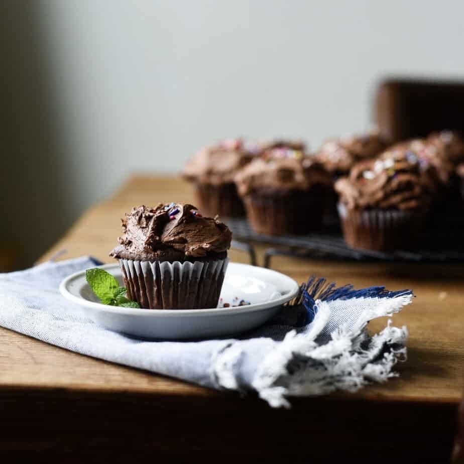 Easiest Chocolate-Mint Cupcakes