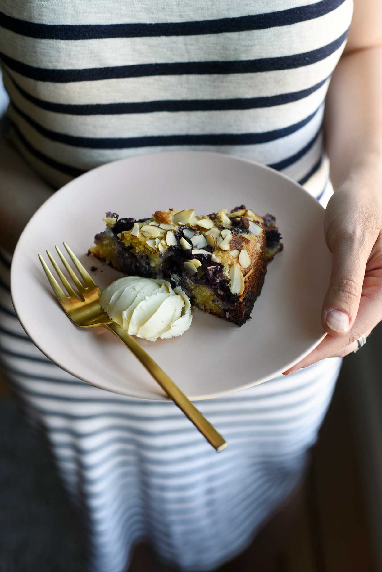 Coconut, Almond, and Blueberry Cake