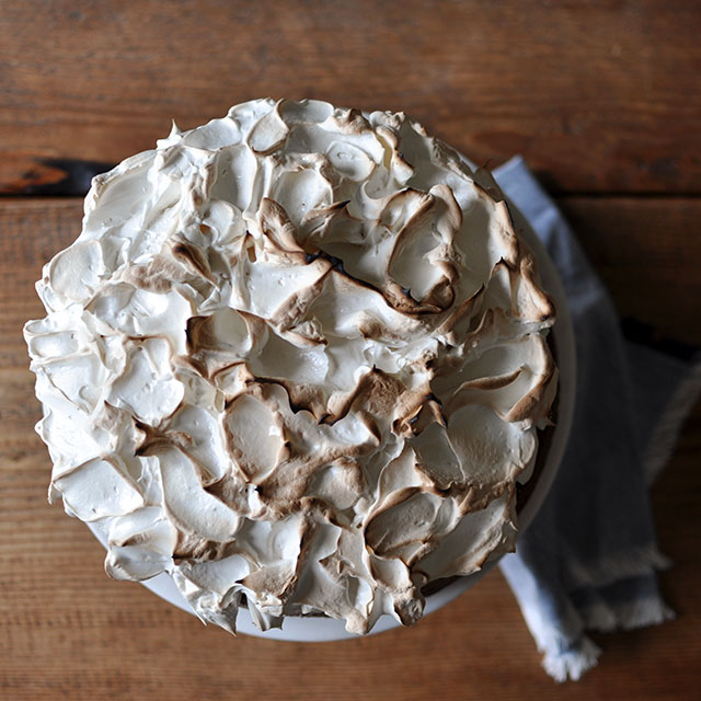 Pumpkin Chocolate Cake With Soft Merengue