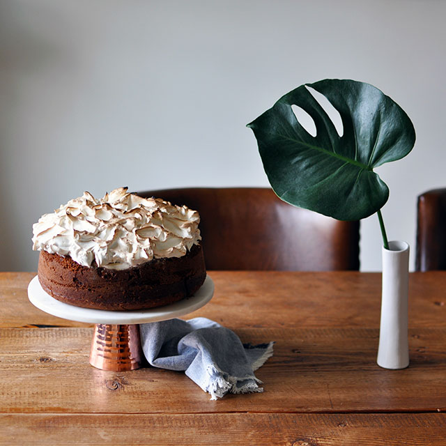 Pumpkin Chocolate Cake With Soft Merengue