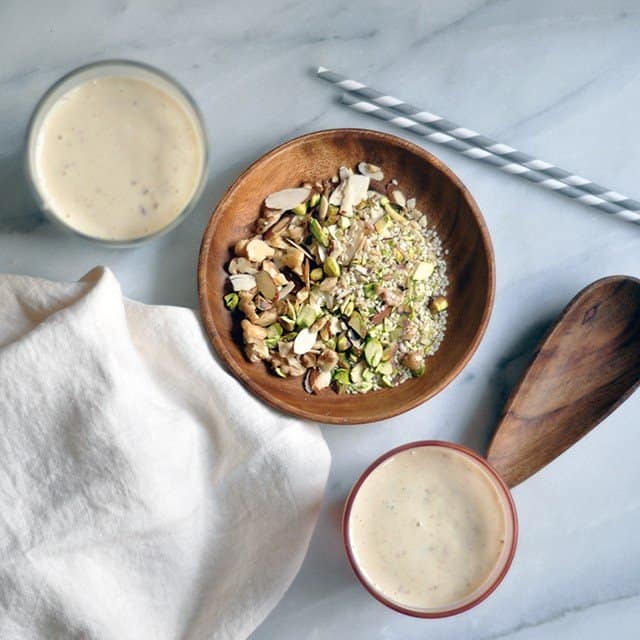 Date Shake with Toasted Nuts