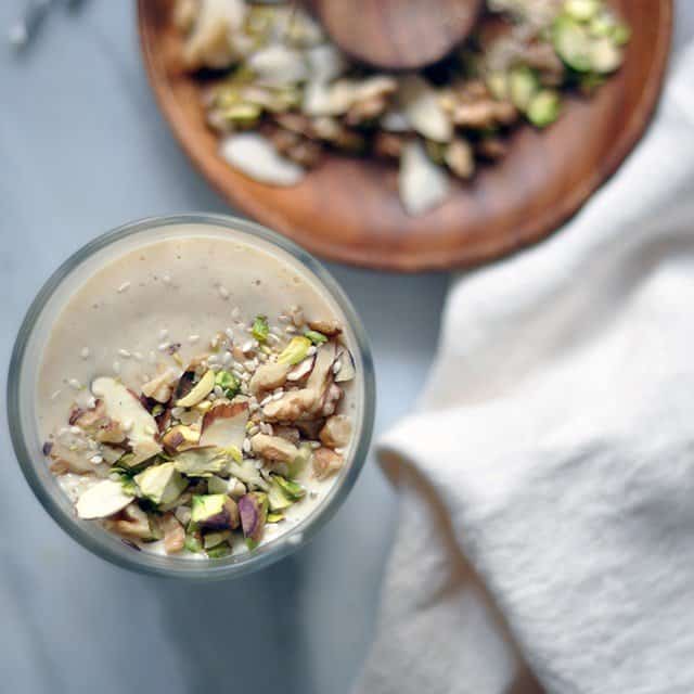 Date Shake with Toasted Nuts