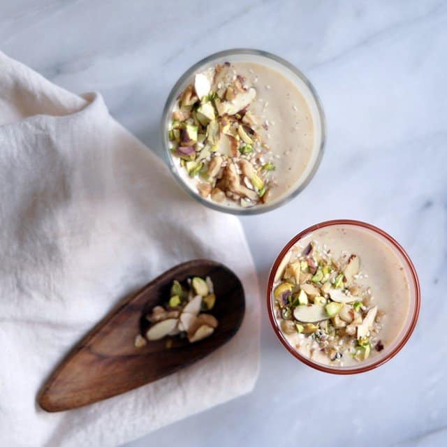 Date Shake with Toasted Nuts