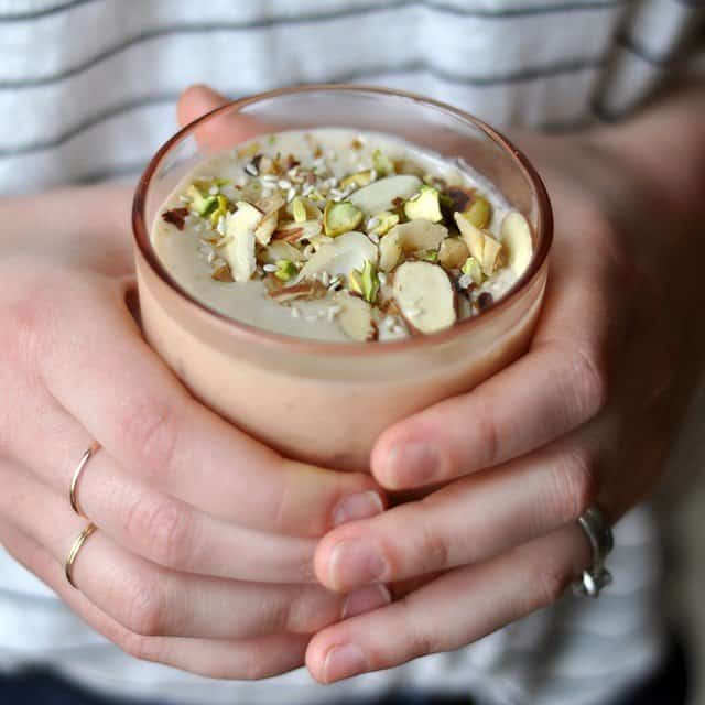 Date Shake with Toasted Nuts