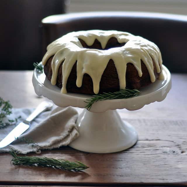 Pumpkin Spice Bundt Cake with Maple Cream Cheese Icing