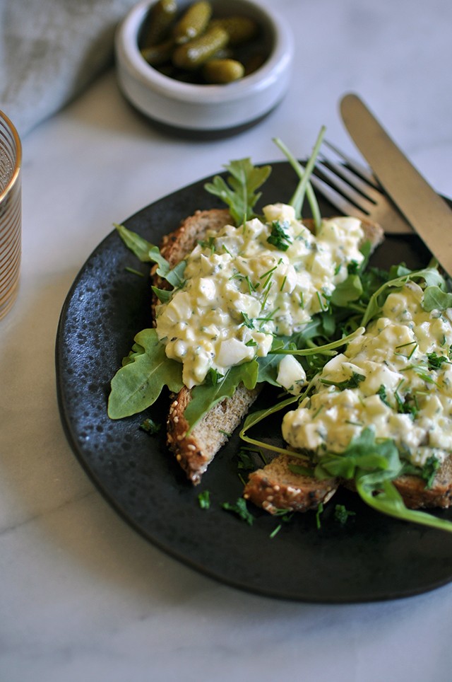 Pickle-y Egg Salad Toast