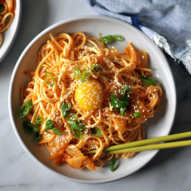 Nouilles udon au kimchi, Cuisinez