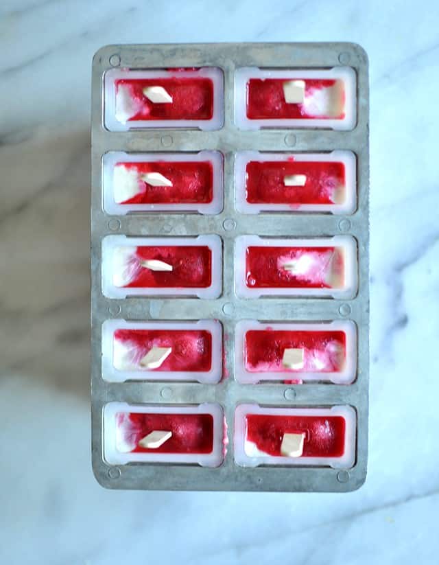 How to Make Popsicles: Raspberries & Cream