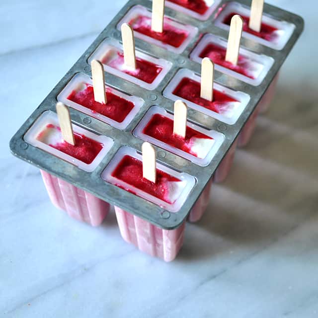 How to Make Popsicles: Raspberries & Cream