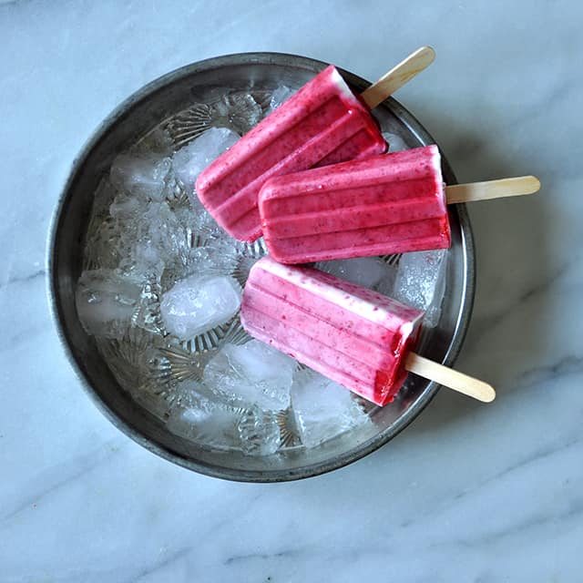 How to Make Popsicles: Raspberries & Cream