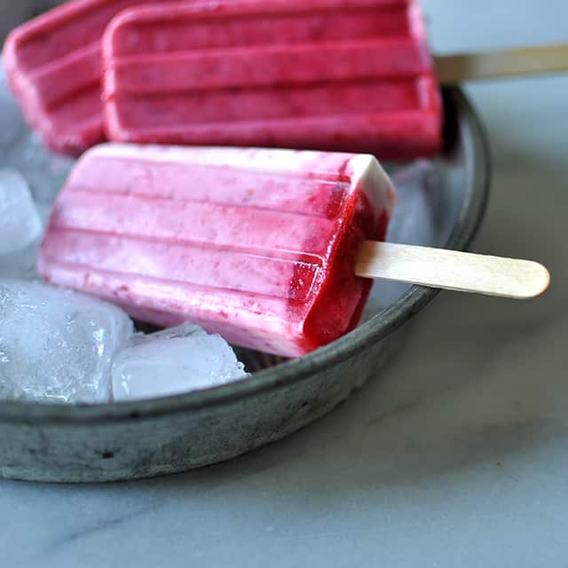 How to Make Popsicles: Raspberries & Cream