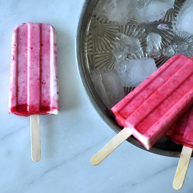 How to Make Popsicles: Raspberries & Cream