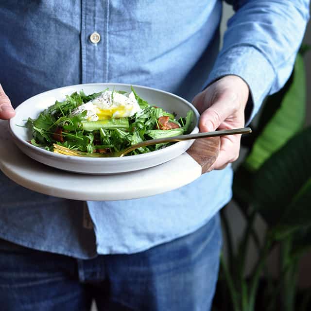 Frisée Salad with Warm Bacon Vinaigrette