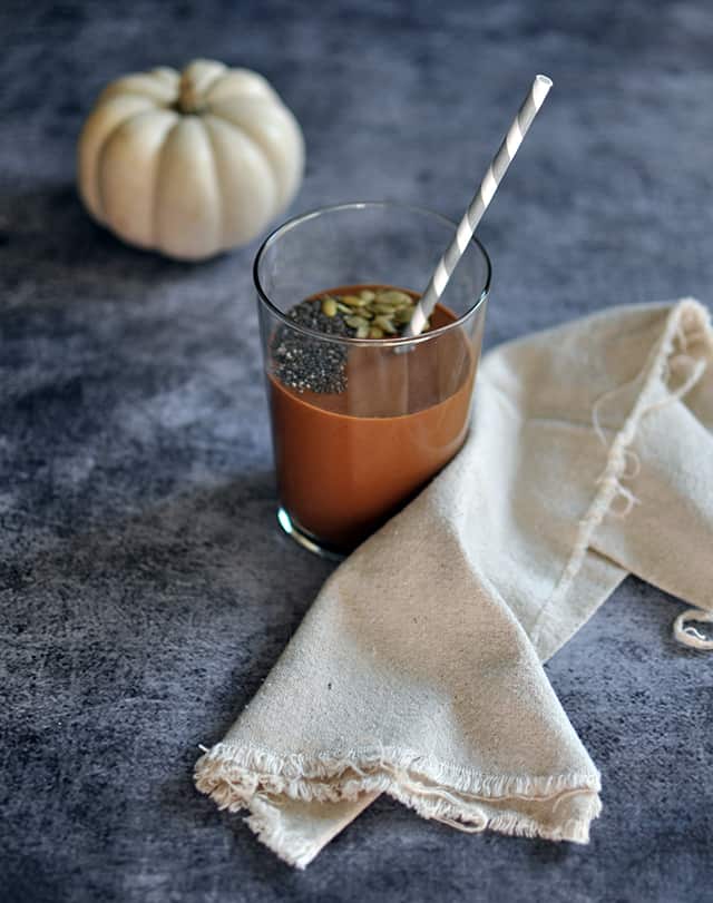Pumpkin-Peanut Butter and Chocolate Smoothie