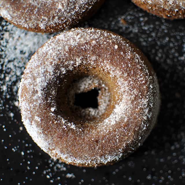 Baked Applesauce Molasses Donuts