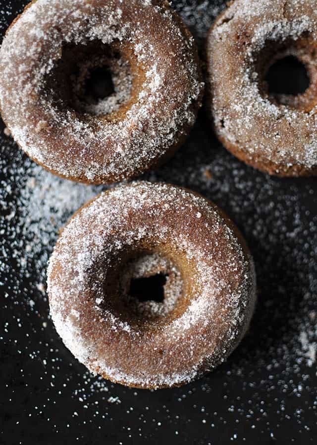 Baked Applesauce Molasses Donuts