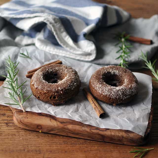 Baked Applesauce Molasses Donuts