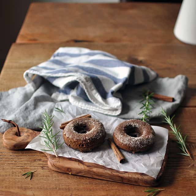 Baked Applesauce Molasses Donuts