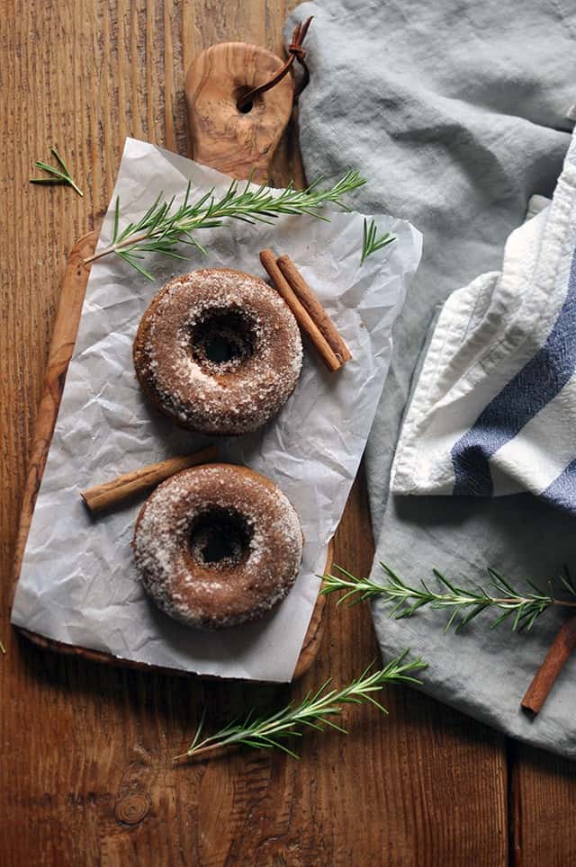 Baked Applesauce Molasses Donuts