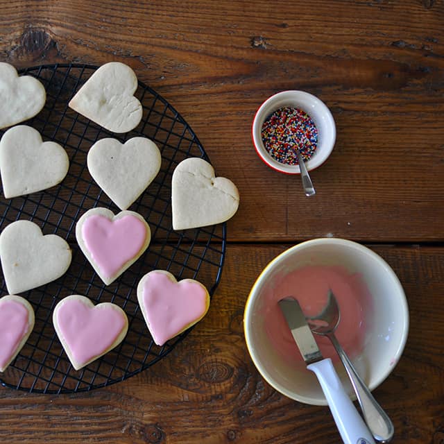 Frosted Heart Cookies