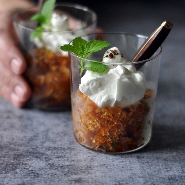 Coffee Granita with Espresso Salt Finish