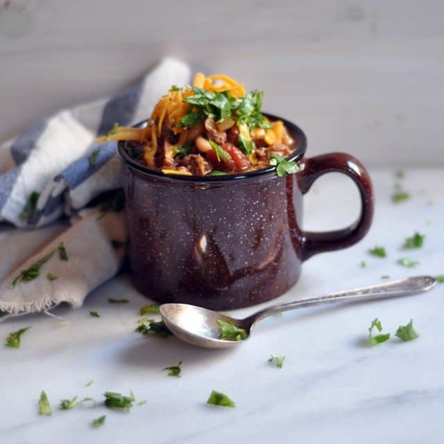 White Bean Turkey Chili with Warm Spices, Cocoa, and Orange