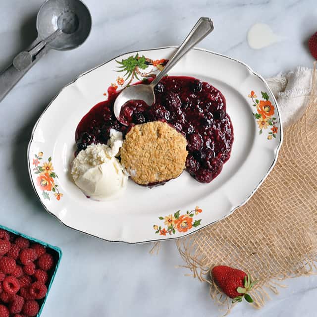 Berry Cobbler with Oat Dumplings