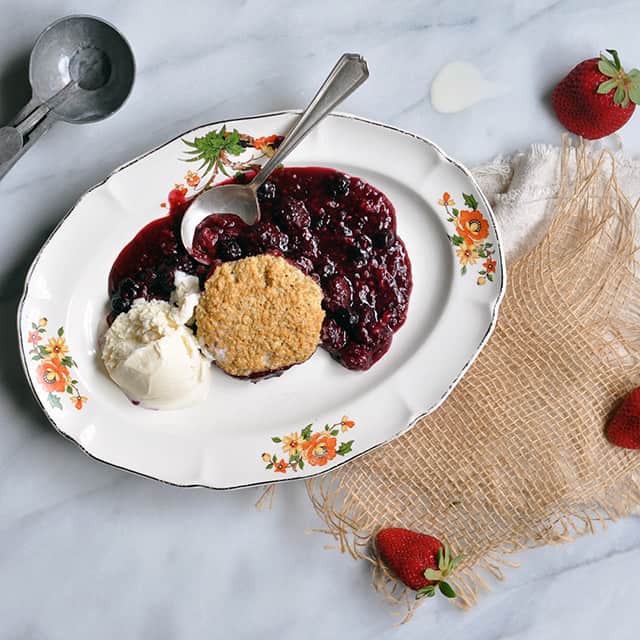 Berry Cobbler with Oat Dumplings