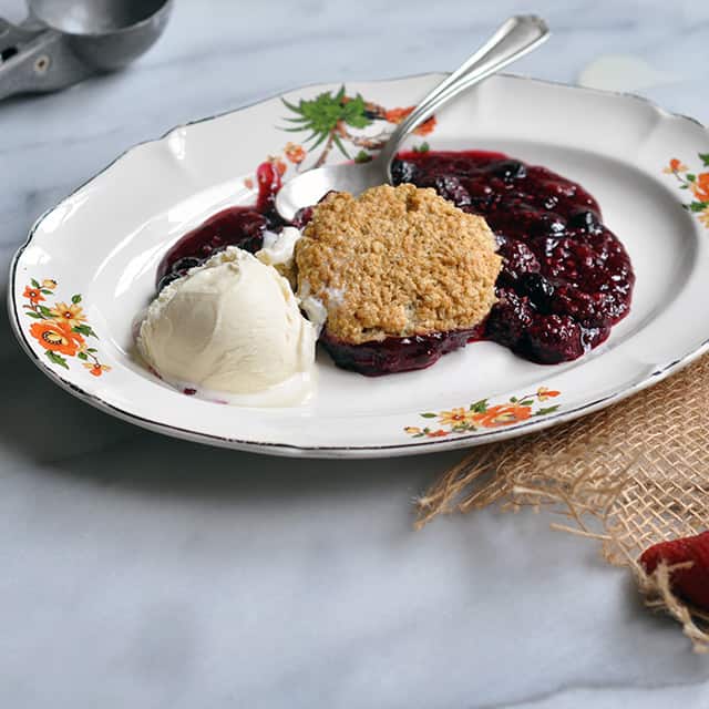 Berry Cobbler with Oat Dumplings