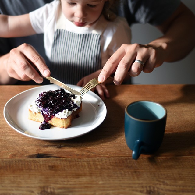 Ricotta Toast with Blueberry-Basil Quick Jam