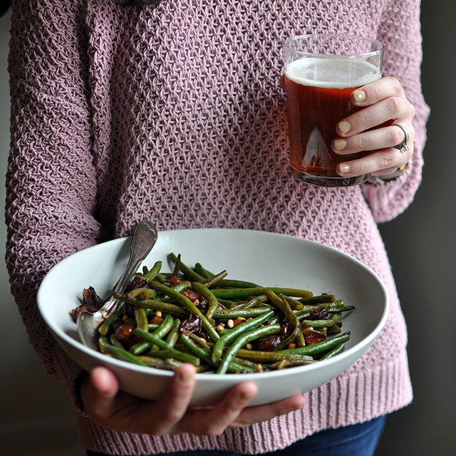 Green Beans with Dates and Pancetta