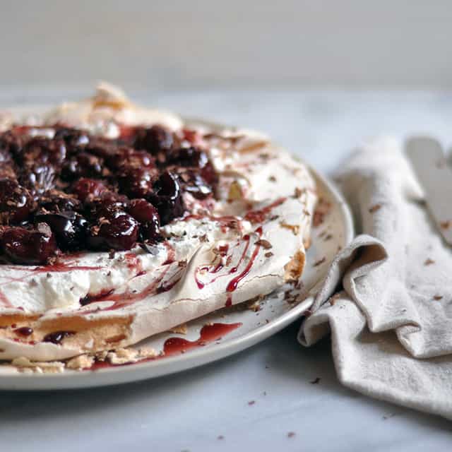 Magical Two Egg Maple Cherry Pavlova + Whole Foods Giveaway