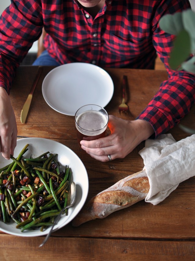 Green Beans with Dates and Pancetta