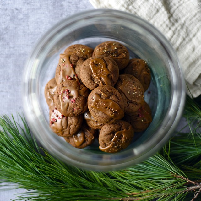 Soft Glazed Molasses Cookies