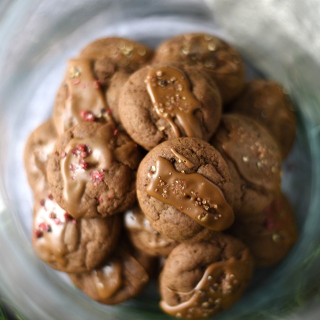 Soft Glazed Molasses Cookies