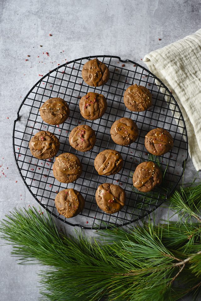 Soft Glazed Molasses Cookies