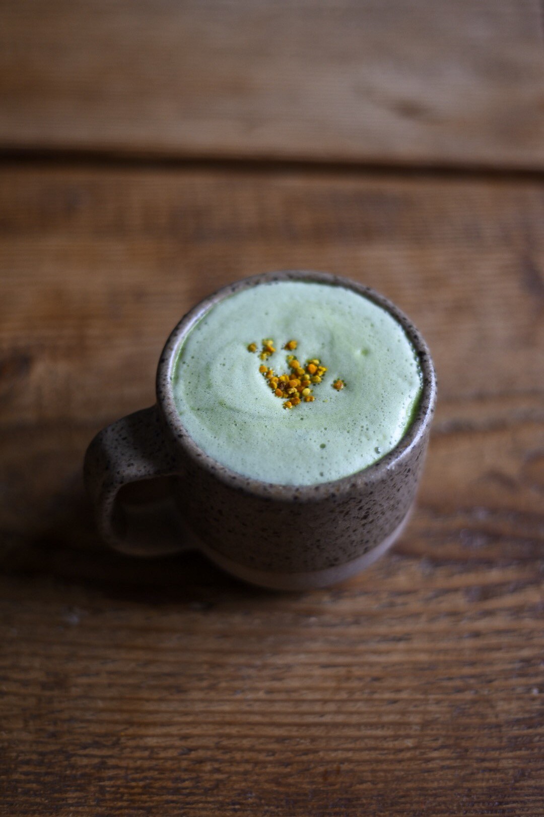 Frothy Matcha Latte (Made in a French Press)