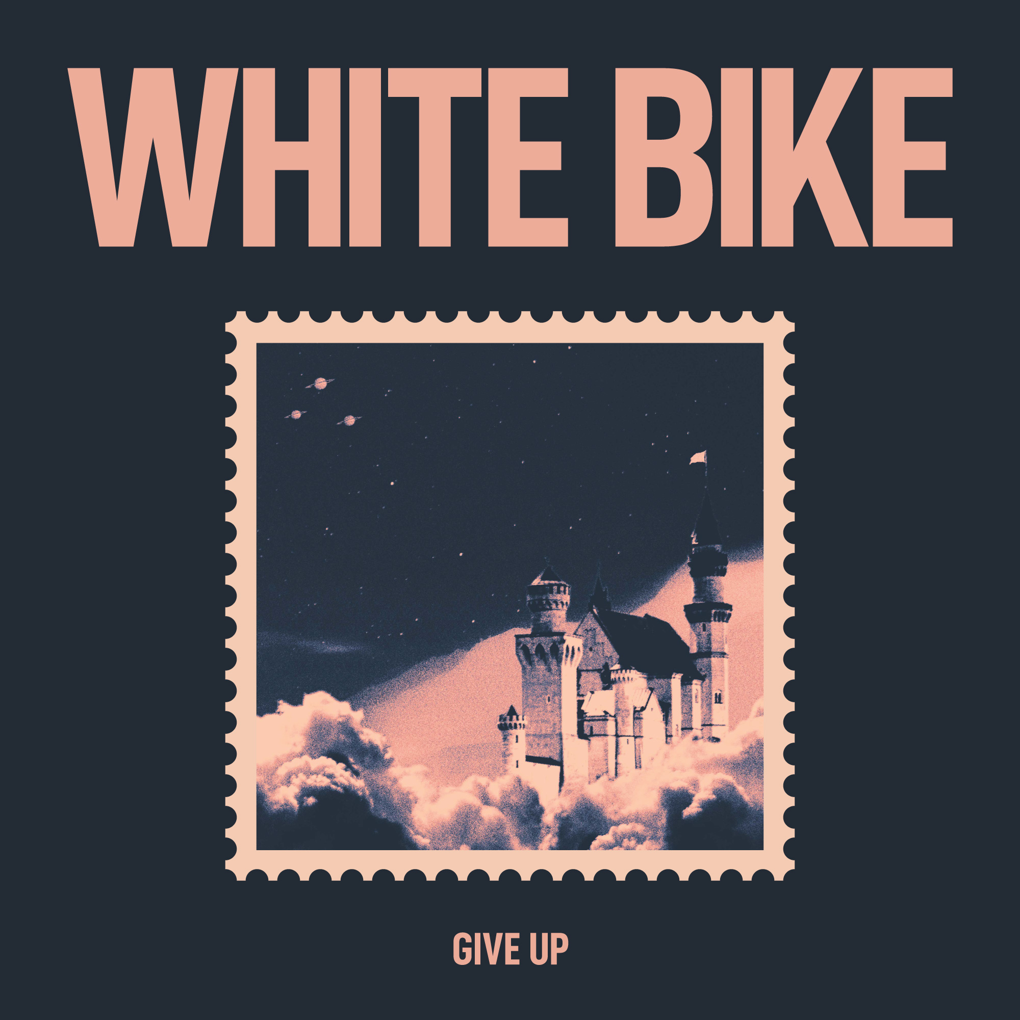 White Bike cover The Postal Service’s album Give Up for Turntable Kitchen’s vinyl cover subscription series rare vinyl exclusive