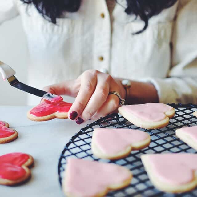 Frosted Heart Cookies