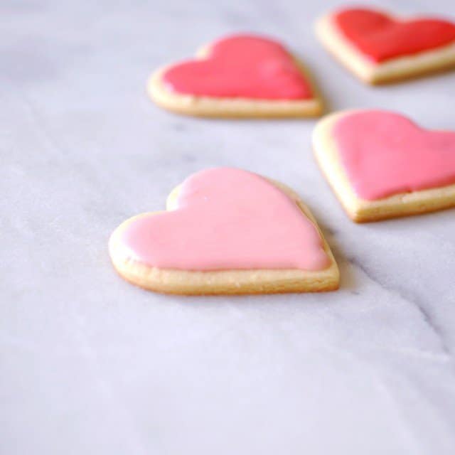 Frosted Heart Cookies