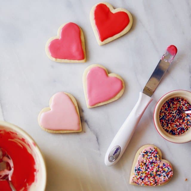 Frosted Heart Cookies