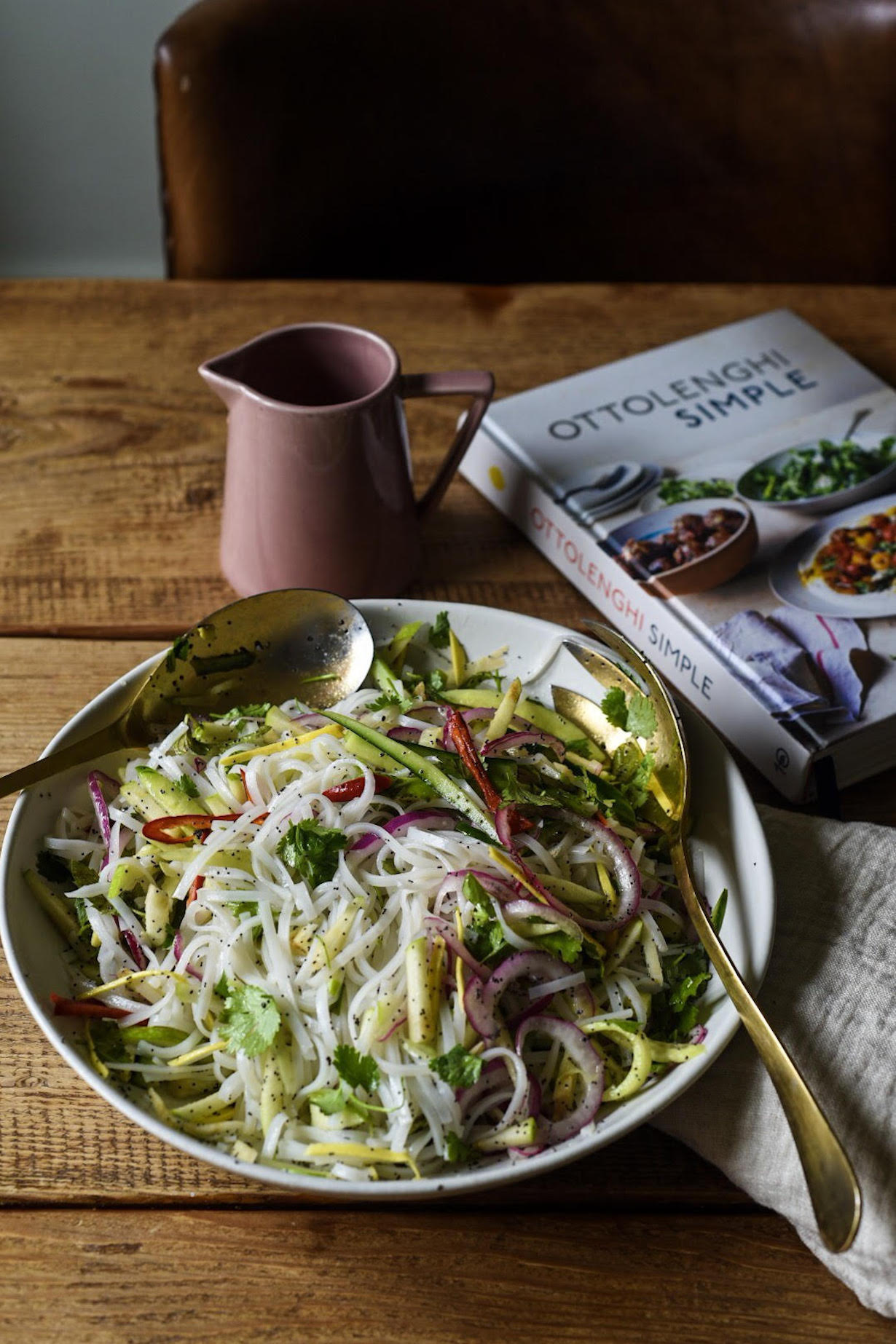 Rice Noodle Salad with Cucumber and Poppy Seeds