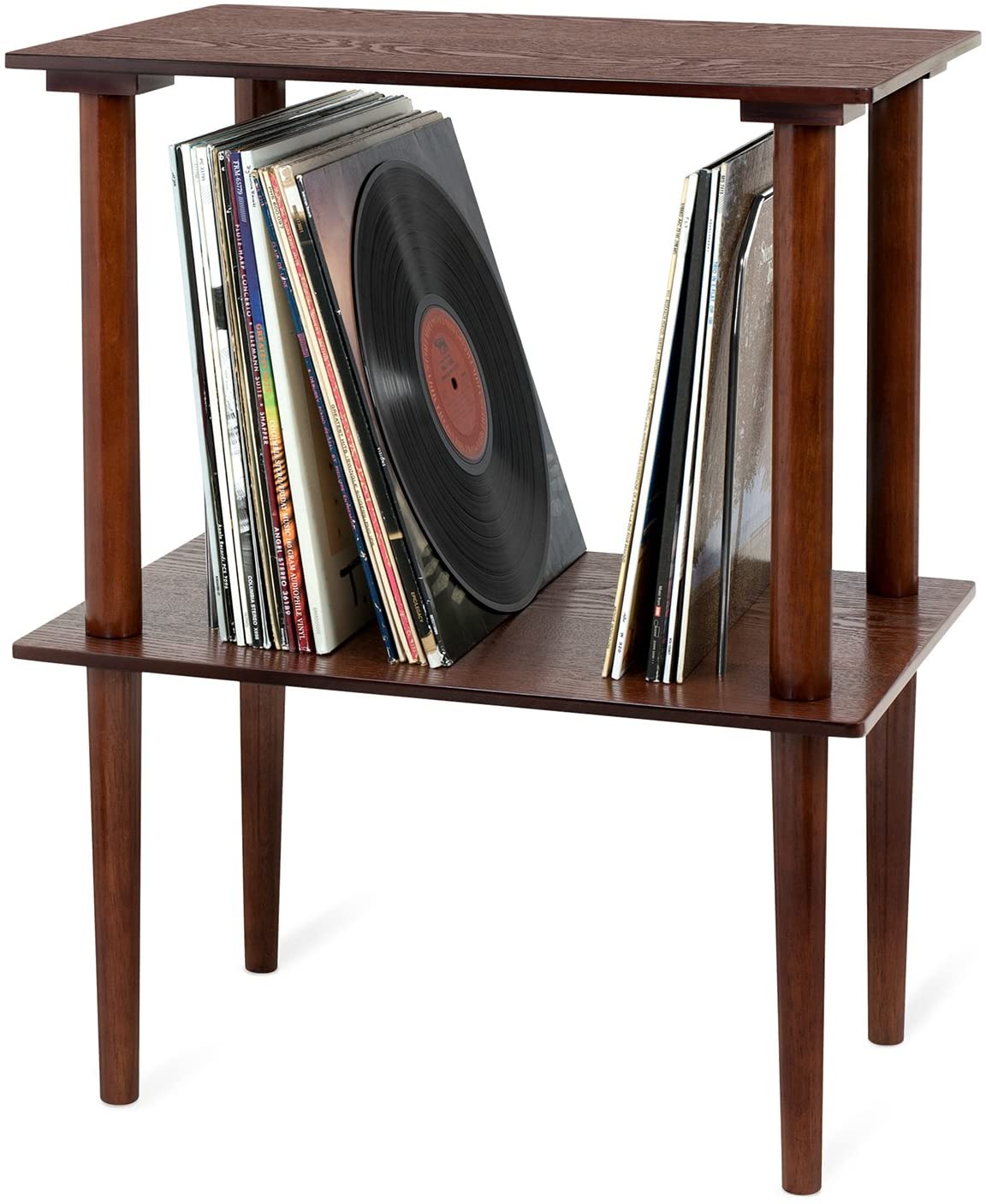 Victrola Wooden Stand for Wooden Music Centers with Vinyl Record Holder