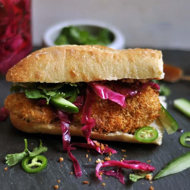 Oven-Fried Chicken Katsu Banh Mi