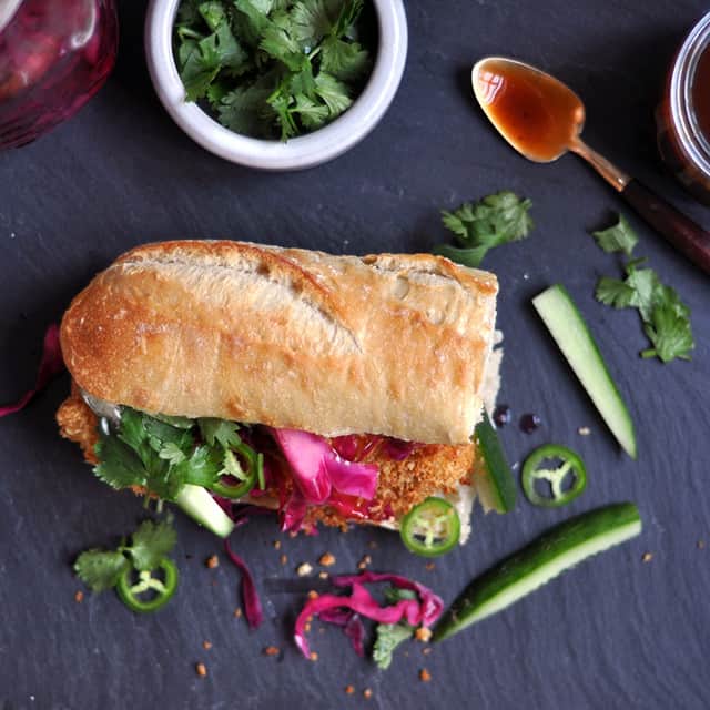 Oven-Fried Chicken Katsu Banh Mi