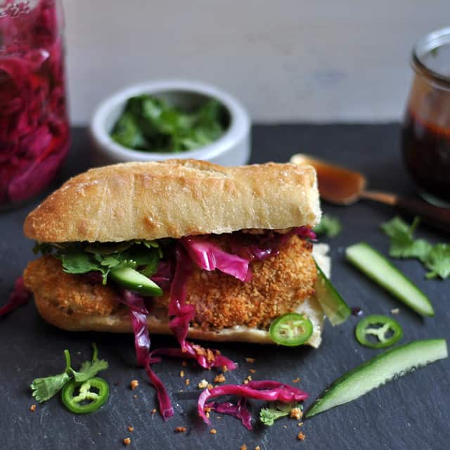 Oven-Fried Chicken Katsu Banh Mi