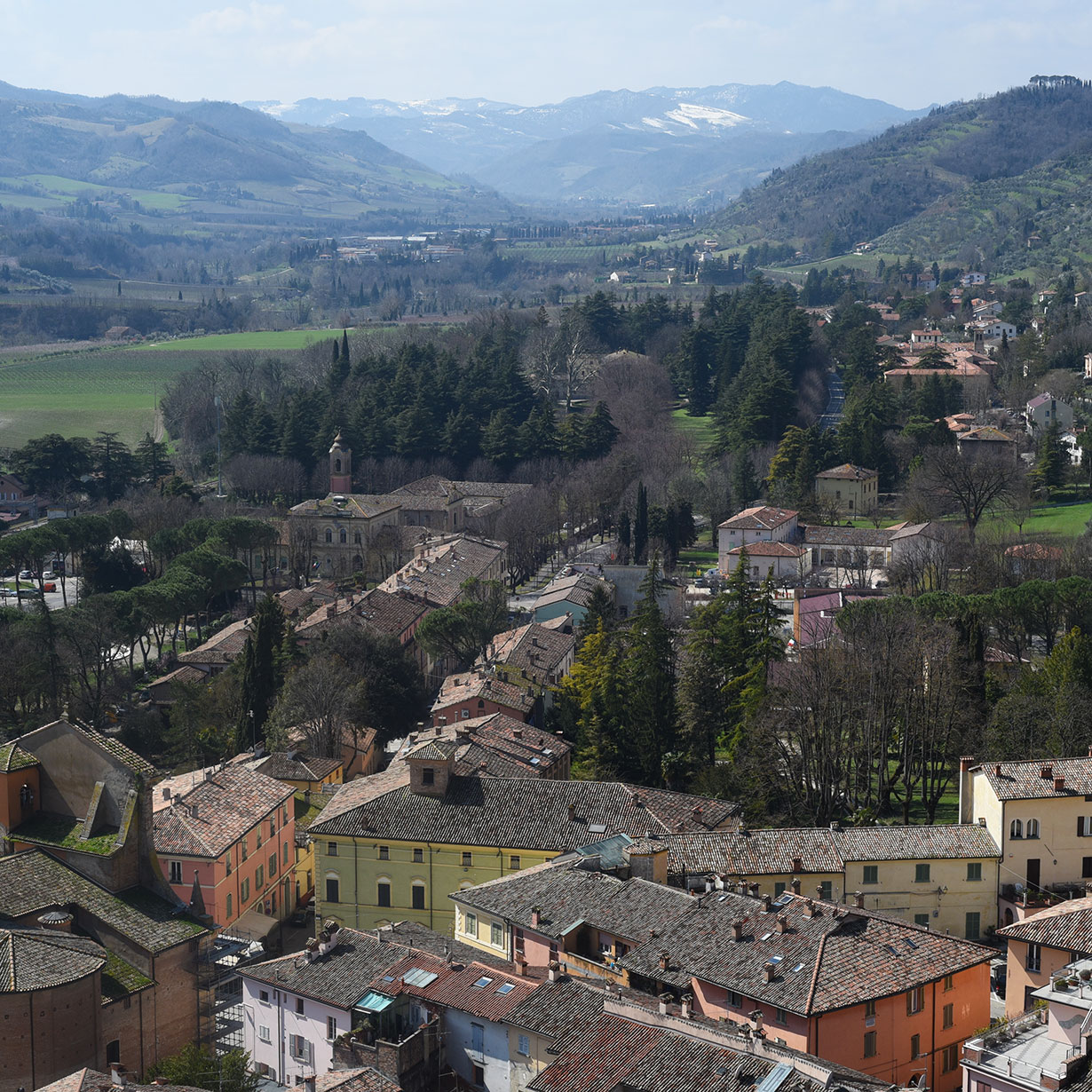 The colorful houses of Brisighella, Emilia Romagna