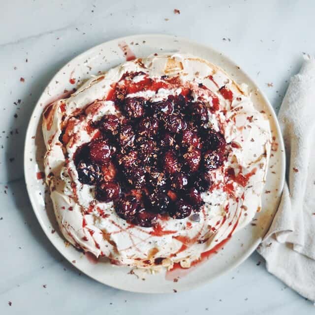 Magical Two Egg Maple Cherry Pavlova + Whole Foods Giveaway